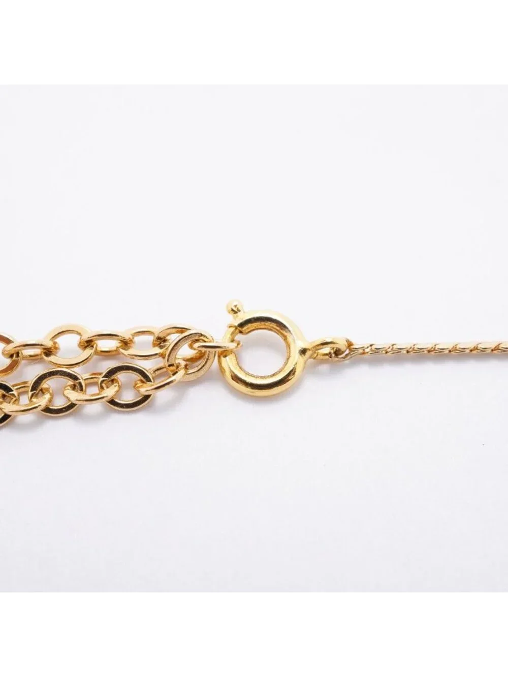 Dior Necklace CD Logo Gold Plated Rhinestone